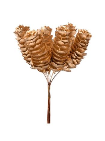 Toboz dekor köteg ⌀ 2.5 cm- 6 szál- 14 cm magas - Arany