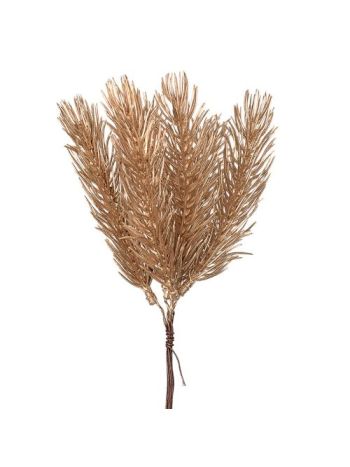 Fenyőág dekor köteg- 6 szál- 20 cm magas - Arany