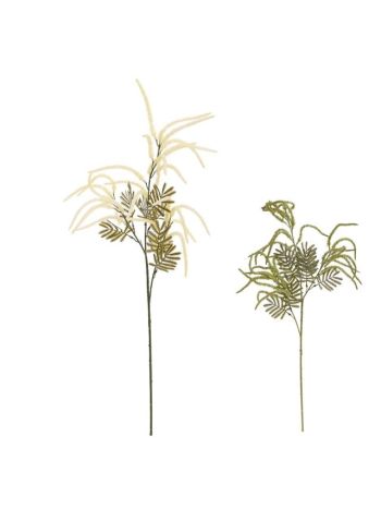 Selyemvirág ág amaranthus műanyag 13x14 cm krém- zöld 2 féle