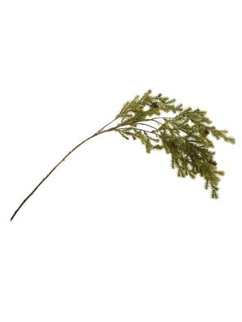 Selyemvirág fenyőág műanyag 95 cm zöld- barna