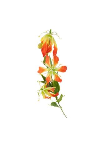 Selyemvirág gloriosa 84x15x10 cm narancs