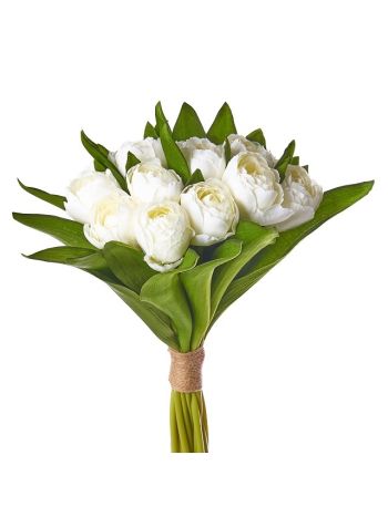 Selyemvirág tulipáncsokor krém A2976008