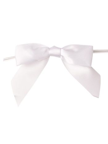 Szatén szalag masni- kb. 9 x 9cm - Fehér