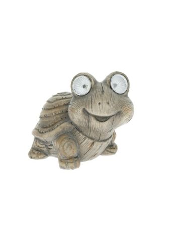 Teknős szolár- LED-es magnézia 15x11x12cm natúr