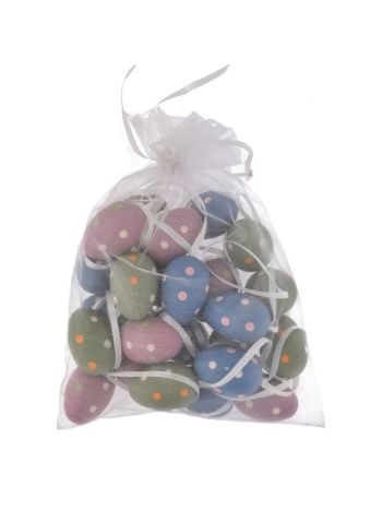 Tojás pöttyös akasztós műanyag 4cm kék- rózsaszín- zöld S/24 DD64430