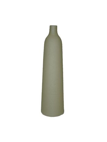 Váza homokfúvott kerámia 15-5x15-5x56 cm gránitzöld