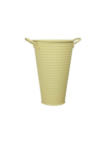 Vödör füllel kerek bádog 20x30 cm sárga