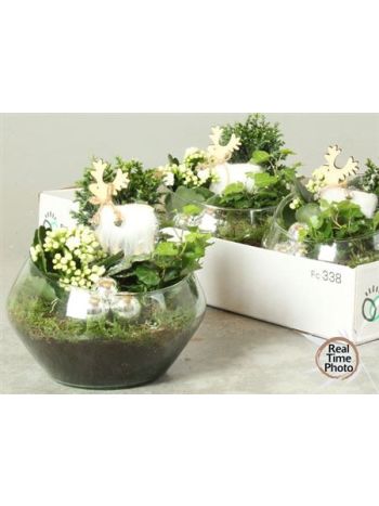 Ö. KAL CHAM HED ÜVEG TÁL KARÁCSONYI