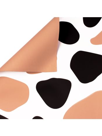 Párducmintás- nagy foltos fólia ív 58 x 58cm- 20db - Natúr/Fekete