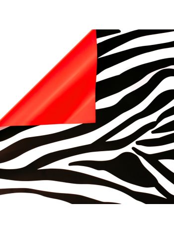 Zebracsíkos fólia ív 58 x 58cm- 20db - Piros