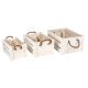 szögletes fa láda szett fehér 27-5x17-5x14-38x27-5x18cm S/3