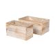 szögletes Aron fa tál szett antikolt krémszín18x9x10-22x13x10cm S/2