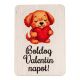4db. Boldog Valentin napot feliratos- kutyusos d