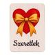 4db. Szeretlek feliratos- sárga masnis szívecske