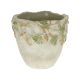 Kaspó fenyőággal- tobozzal cement 17-5×17-5×16 cm szürke- zöld