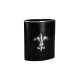 Kaspó ovális kerámia 19x7-5x24cm fekete-ezüst 8716109287397