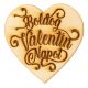 3 db. Boldog Valentin Napot feliratos szívecske 7cm - Natúr 7cm MT8-30